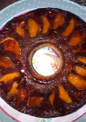 Una foto de Torta invertida de manzana🍎