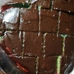 A picture of Coloured cake#flatecakecerecipe.