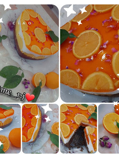 عکسی از دستور چیز کیک پرتقالی🍊