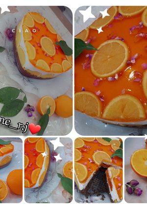عکسی از دستور چیز کیک پرتقالی🍊