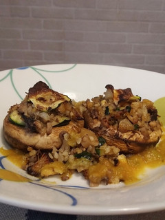 Una foto de Champiñones rellenos al horno