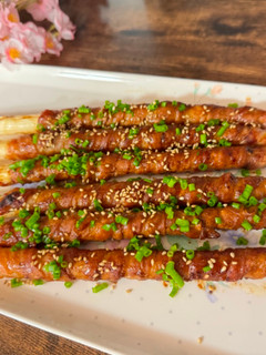 A picture of Japanese Pork and Asparagus Roll.