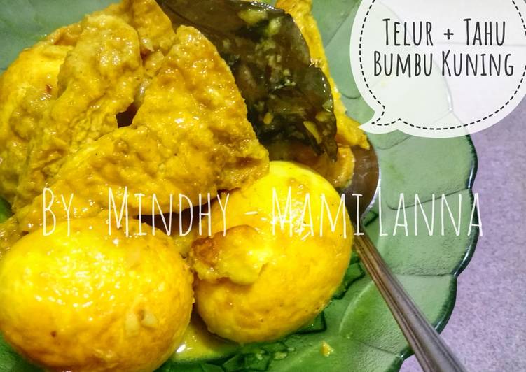 Resep Telur + Tahu Bumbu Kuning Anti Gagal