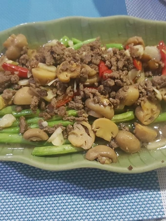 Cara Gampang Membikin Resep  Baby buncis tumis daging sapi cincang yang Lezat Sekali, Enak