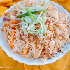 Veggie fried rice A picture of Veggie fried rice.