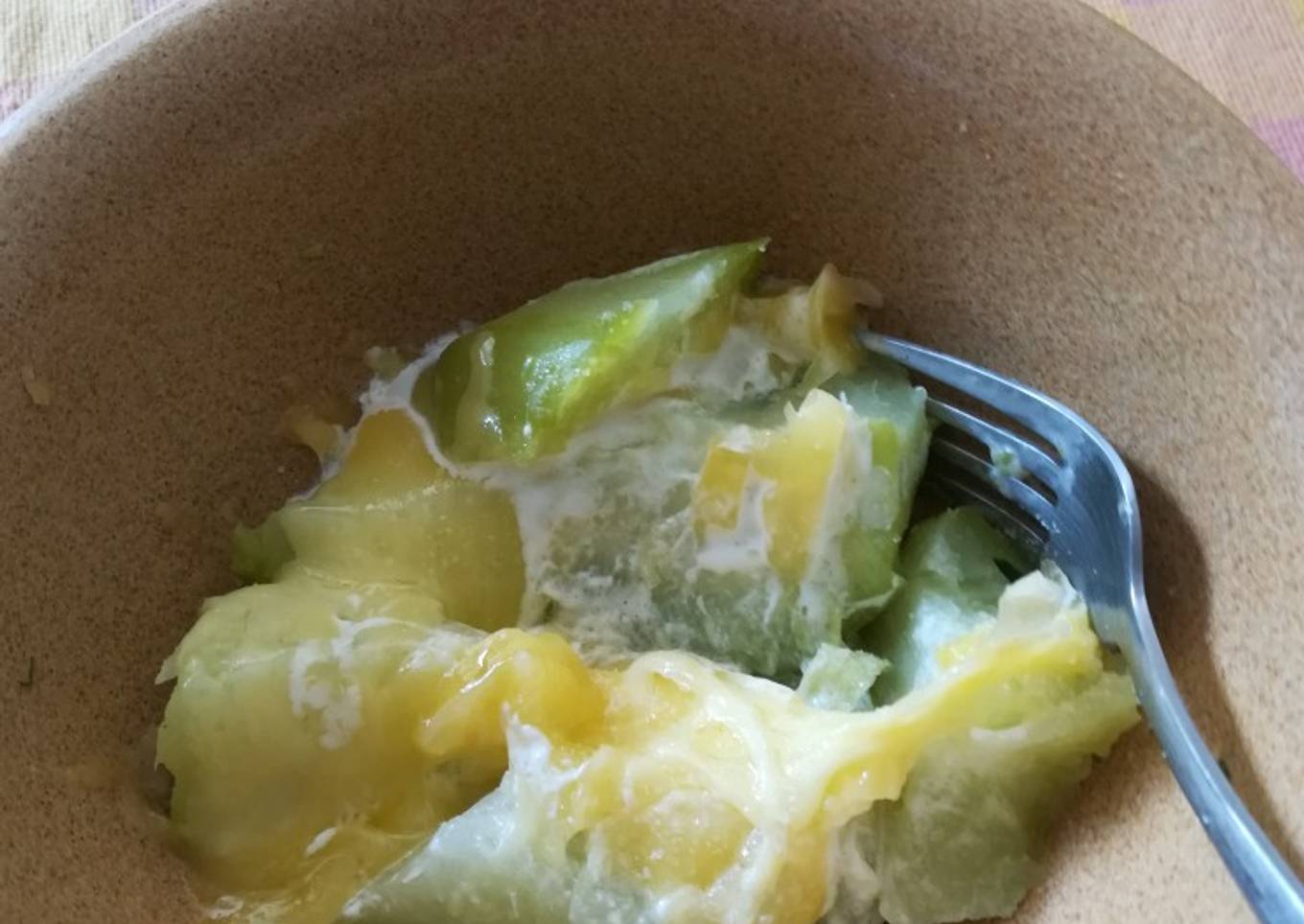 Chayotes con crema y queso