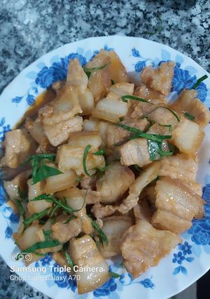 Hình của món Ba rọi ram.