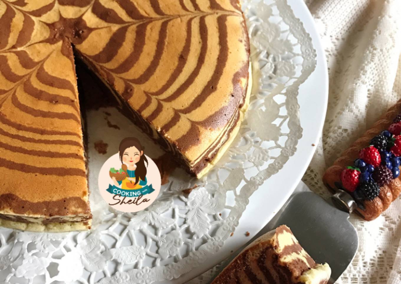 Japanese Zebra Cheesecake