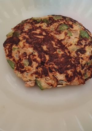 Una foto de Tortilla de Zapallitos Verdes, Queda Muy Rica y es Súper Fácil.