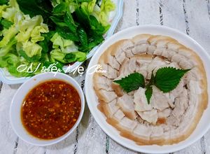 Hình của món Thịt heo luộc cuốn bánh tráng.