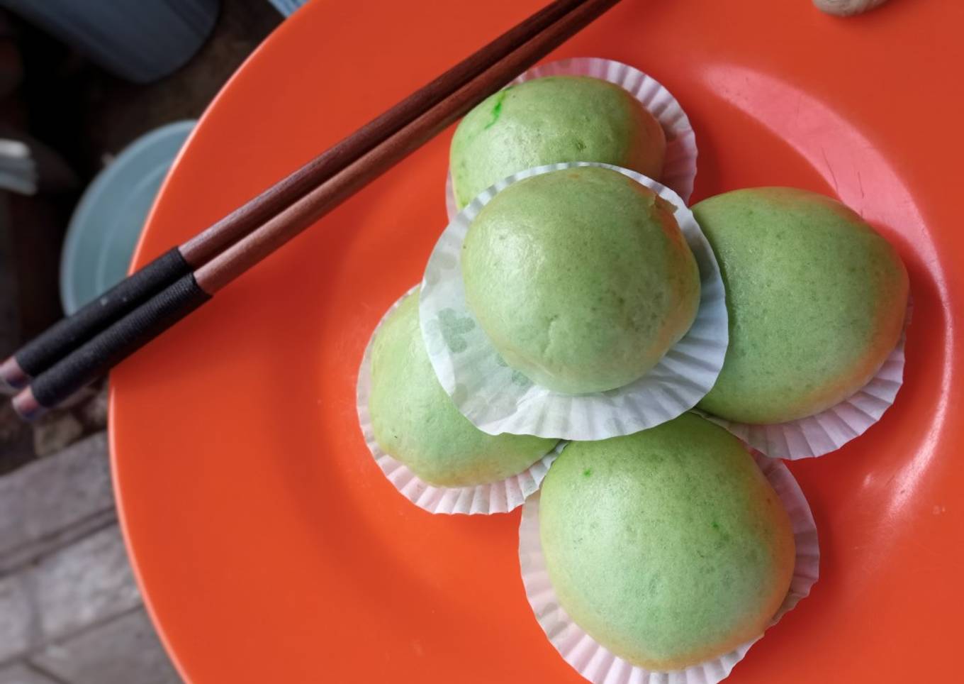 Bakpao Pandan Isi Coklat Lumer