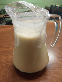 Una foto de Batido de soja, manzana y pera