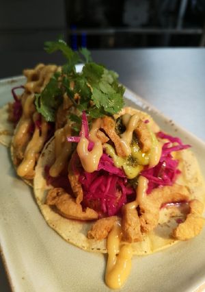 A picture of My vego tacos❤️.