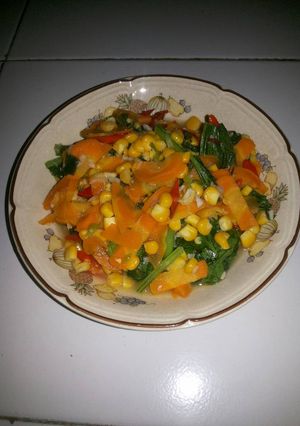 Foto resep Tumis Jagung Wortel & Sawi
