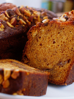 A picture of Moist and Rich! Caramel Banana Cake.