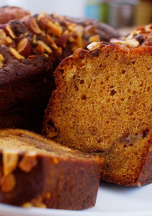 A picture of Moist and Rich! Caramel Banana Cake.