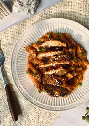 Foto resep Creamy Tofu Chicken Pasta