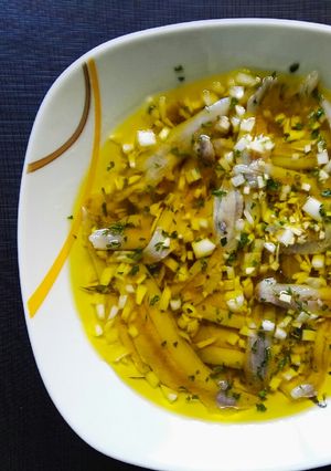 Una foto de Anchoas frescas en vinagreta