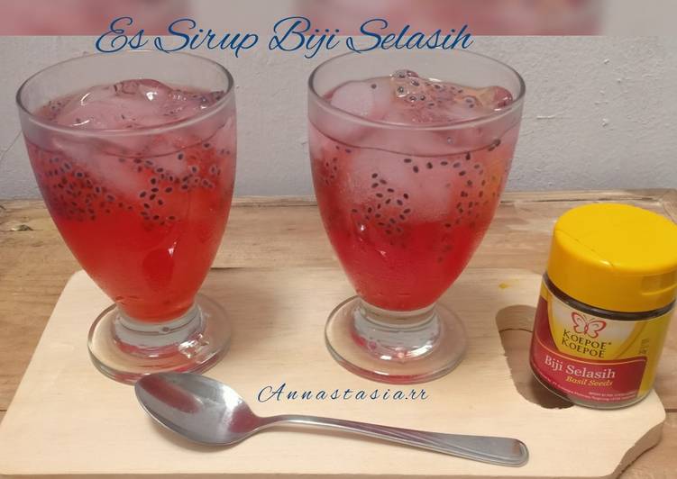 Resep Es sirup biji selasih yang Enak Banget