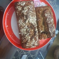 A picture of Banana Oat Loaf Cake.