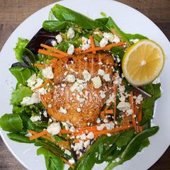 A picture of Teriyaki Salmon with Feta & Ginger Salad.