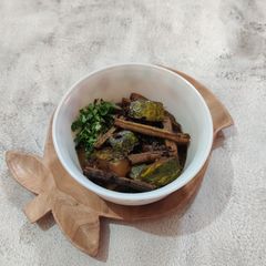 Drumstick pumpkin sabzi A picture of Drumstick pumpkin sabzi.