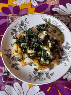 A picture of Green Amaranth Radish Stir Fry.