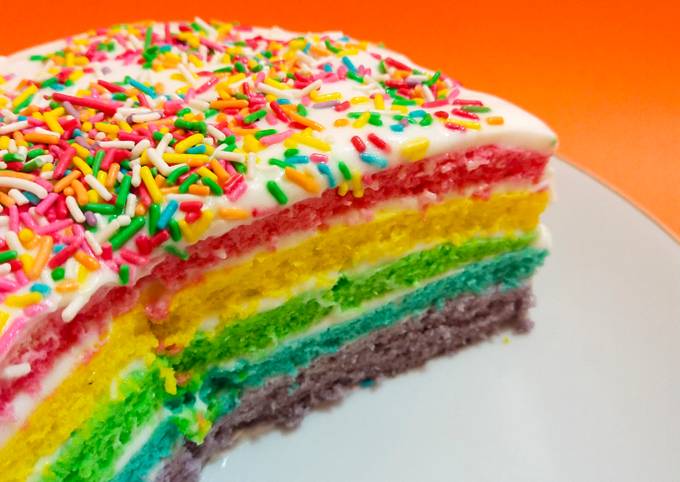 Rainbow Cake Simpel Ekonomis