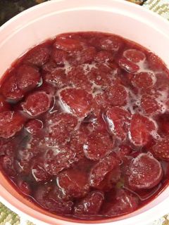 عکسی از دستور مربای توت فرنگی🍓🍓🍓