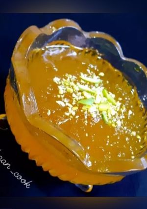 عکسی از دستور مارمالاد سیب زعفرانی سه سوته خوشمزه و عالی 😉😋