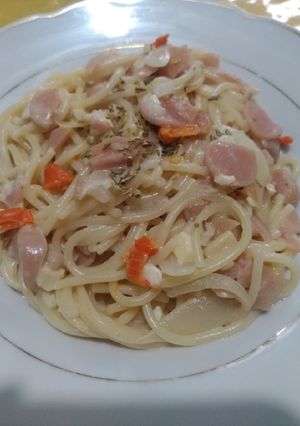 Foto resep Spaghetti Carbonara Pedas