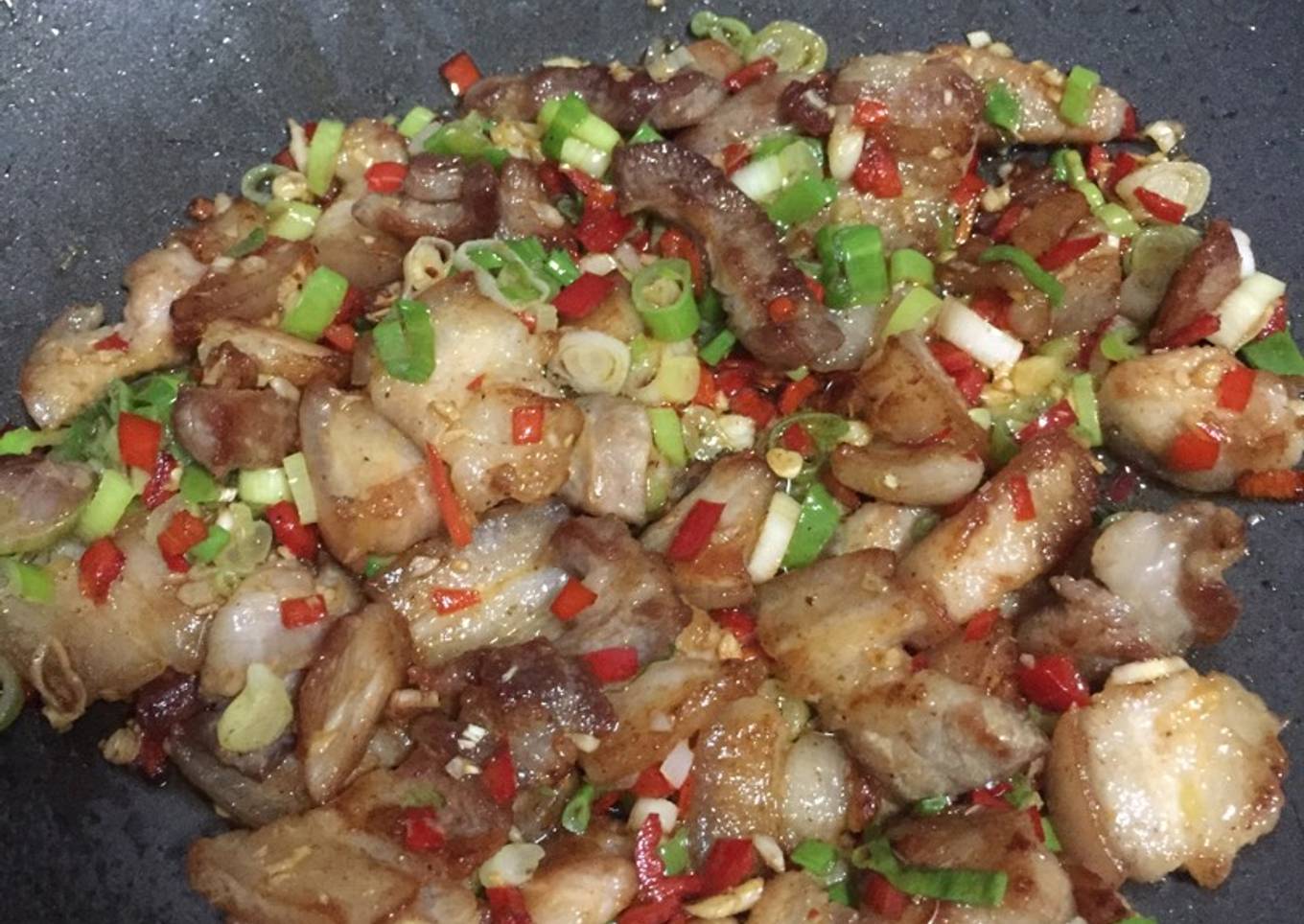 Babi tumis cabe garam