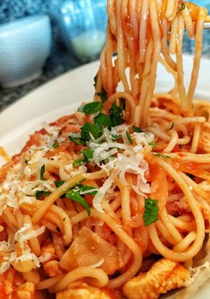 Foto resep Chicken Margherita Spaghetti