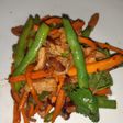 Cerdo liso con vegetales