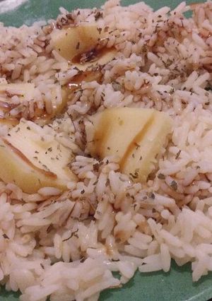 Una foto de Arroz básico integral vegan para después de entrenar