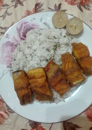 عکسی از دستور شوید پلو با ماهی
