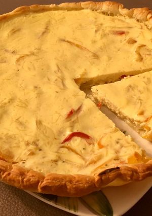 Une photo de Tarte aux poivrons et à la ricotta