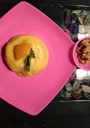 A picture of Quick mango pudding.