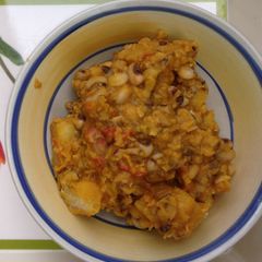 A picture of Porridge beans and yam.