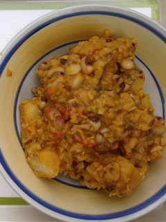 A picture of Porridge beans and yam.