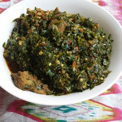 Afang soup A picture of Afang soup.