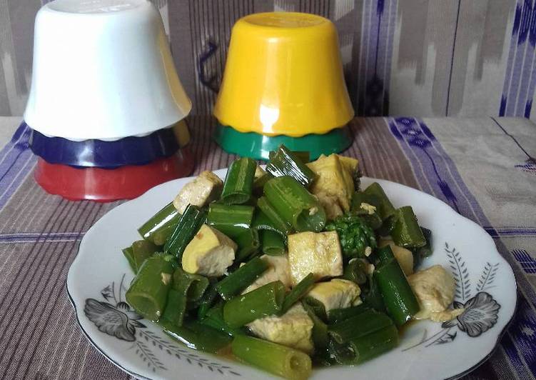 Oseng ulated tahu(kembang bawang-sunda)
