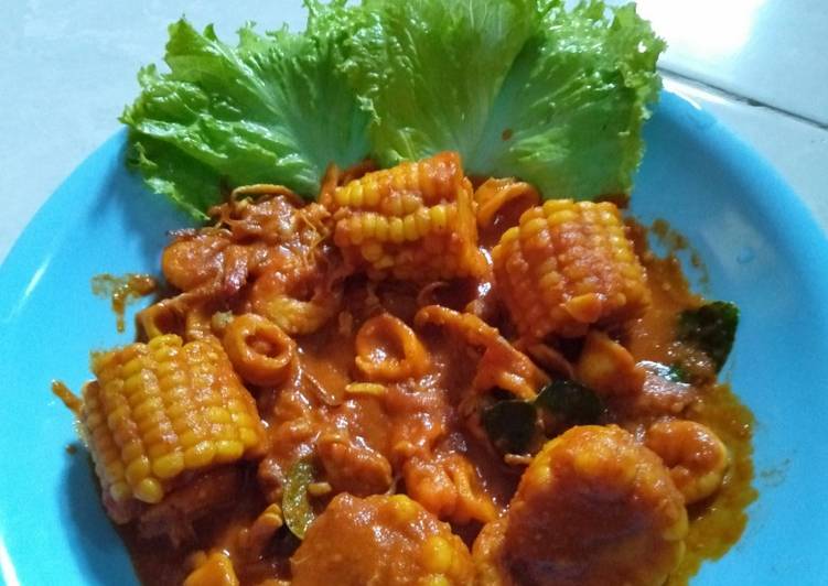 Langkah Mudah untuk Menyiapkan Udang cumi saos padang Anti Gagal