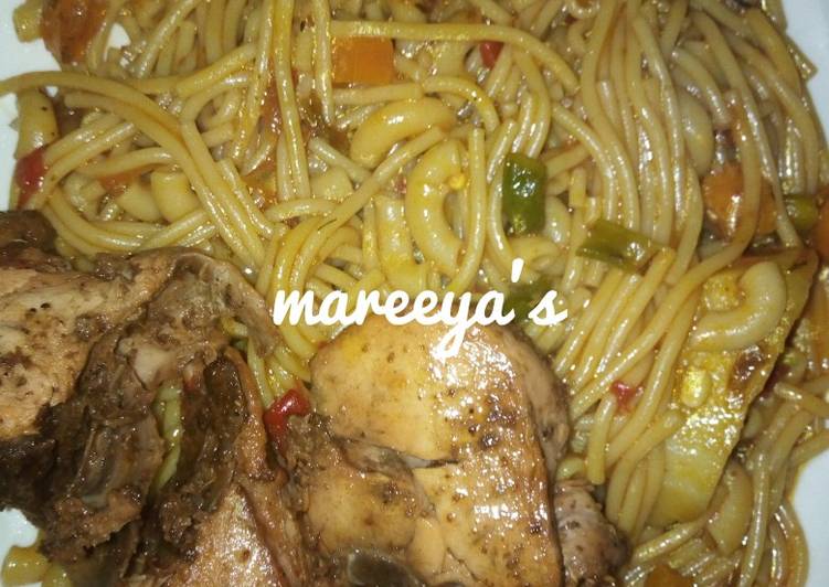 Recipe of Ultimate SPHAGETTI And Macaroni noodles with chicken