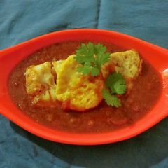 Half fry egg curry A picture of Half fry egg curry.