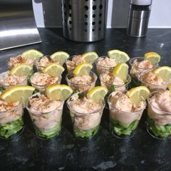 Prawn cocktail shots A picture of Prawn cocktail shots.