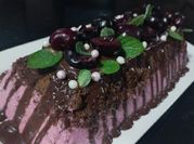 Una foto de tarta de menta y chocolate