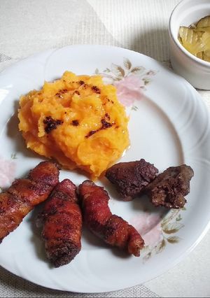 Csirkemáj baconbe tekerve 🥓 recept fotója