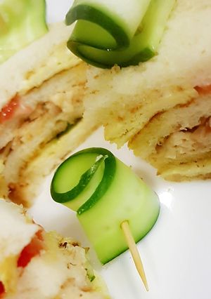 A picture of Club sandwiches.