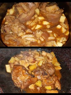 Una foto de Guiso de mondongo y codillo de cerdo